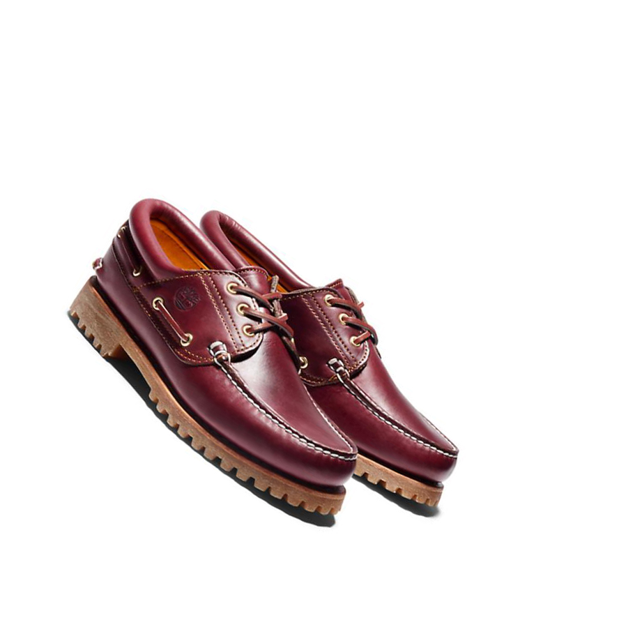 Timberland Authentic 3-Eye παπουτσια ιστιοπλοιας ανδρικα μπορντο | GR-VPD5193