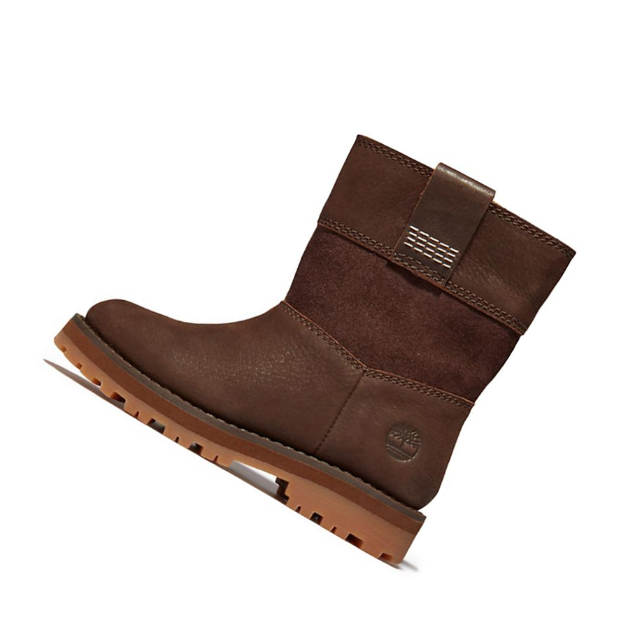 Timberland Courma Kid Pull-on Original 6-inch Boots παιδικα σκούρο καφε | GR-RCT1480