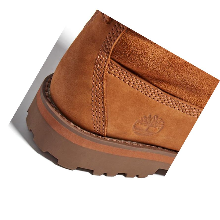 Timberland Courma Kid Roll-Top Original 6-inch Boots παιδικα ανοιχτο καφε | GR-FZY8394