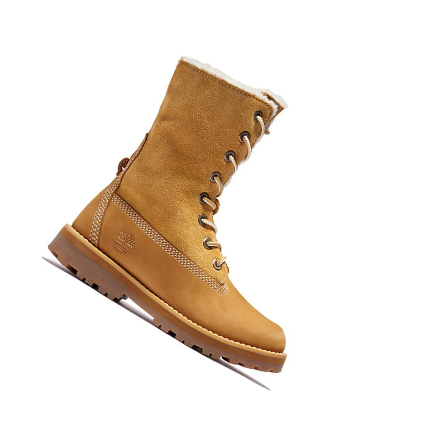 Timberland Courma Kid Roll-Top Original 6-inch Boots παιδικα κίτρινα | GR-QPZ8430