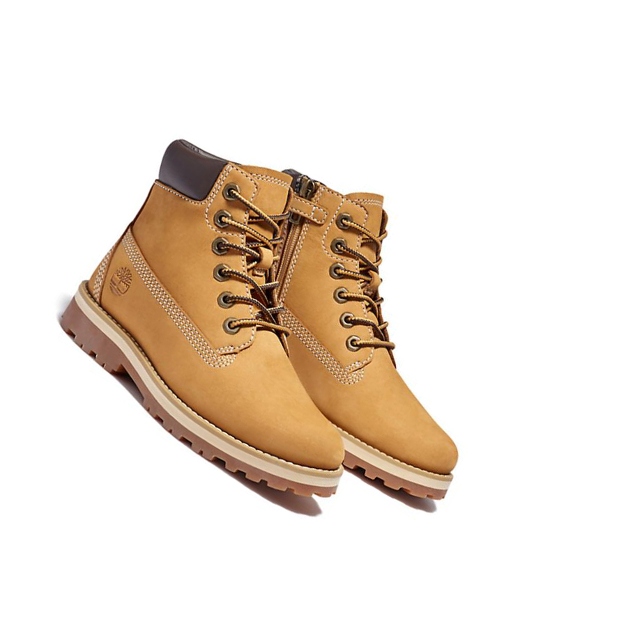 Timberland Courma Kid Side-zip Original 6-inch Boots παιδικα κίτρινα | GR-IAK1490