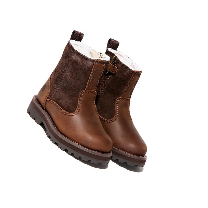 Timberland Courma Kid Warm Original 6-inch Boots παιδικα σκούρο καφε | GR-TZO1804