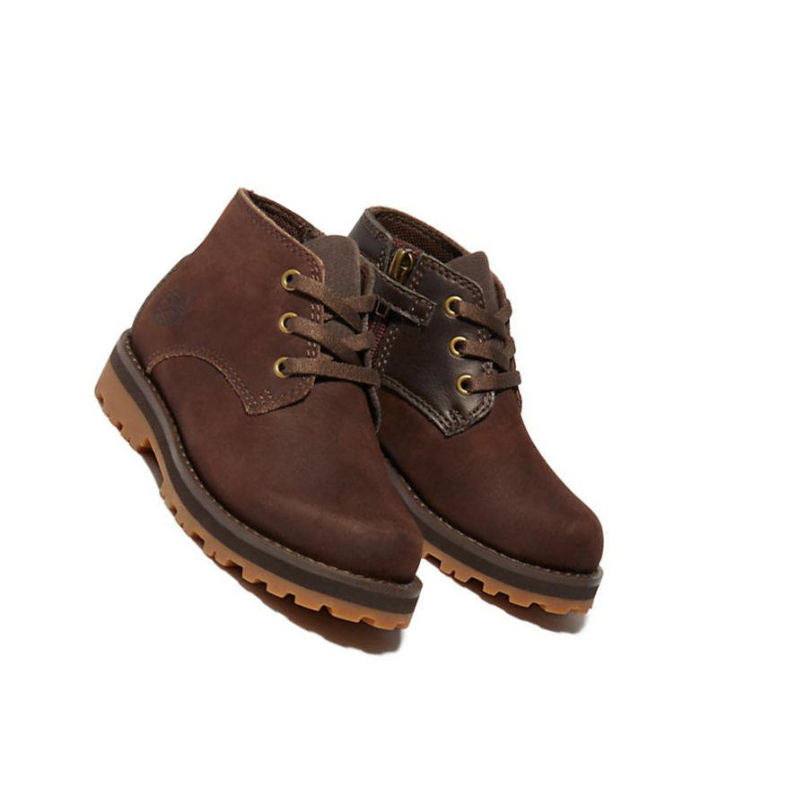 Timberland Courma Kid Μπότες Chukka παιδικα σκούρο καφε | GR-FLE4359