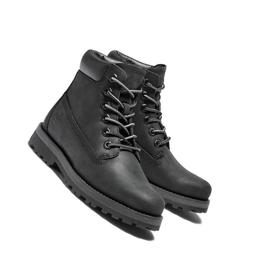 Timberland Courma Side-Zip Original 6-inch Boots παιδικα μαυρα | GR-PIA6294