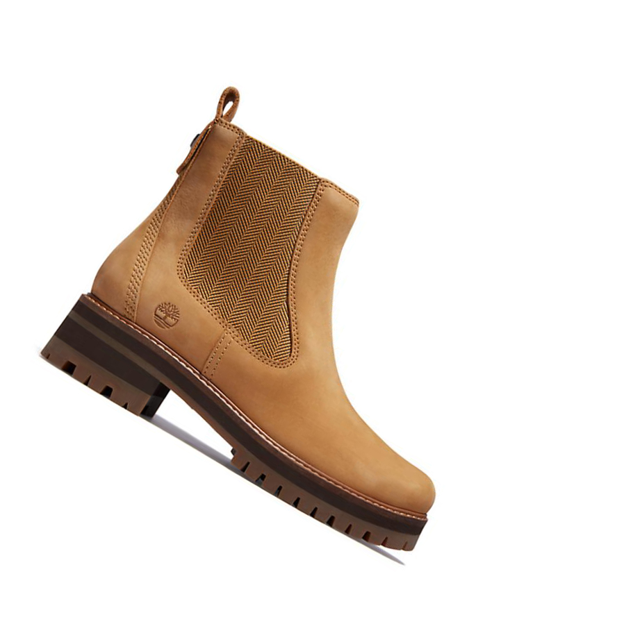 Timberland Courmayeur Chelsea μποτεσ γυναικεια κίτρινα | GR-WXJ6974