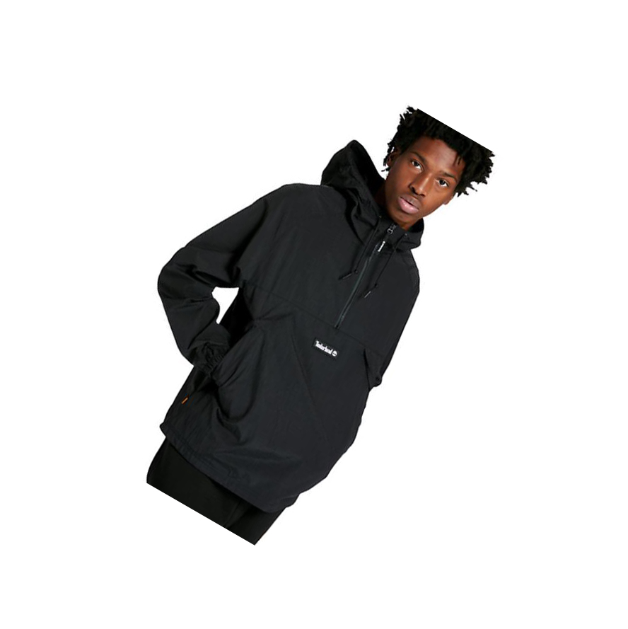 Timberland DWR Zip-Neck Windbreaker μπουφαν ανδρικα μαυρα | GR-QPW4657