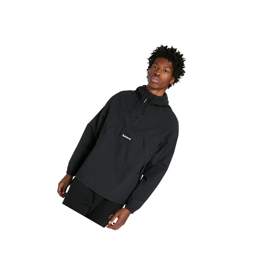 Timberland DWR Zip-Neck Windbreaker μπουφαν ανδρικα μαυρα | GR-QPW4657