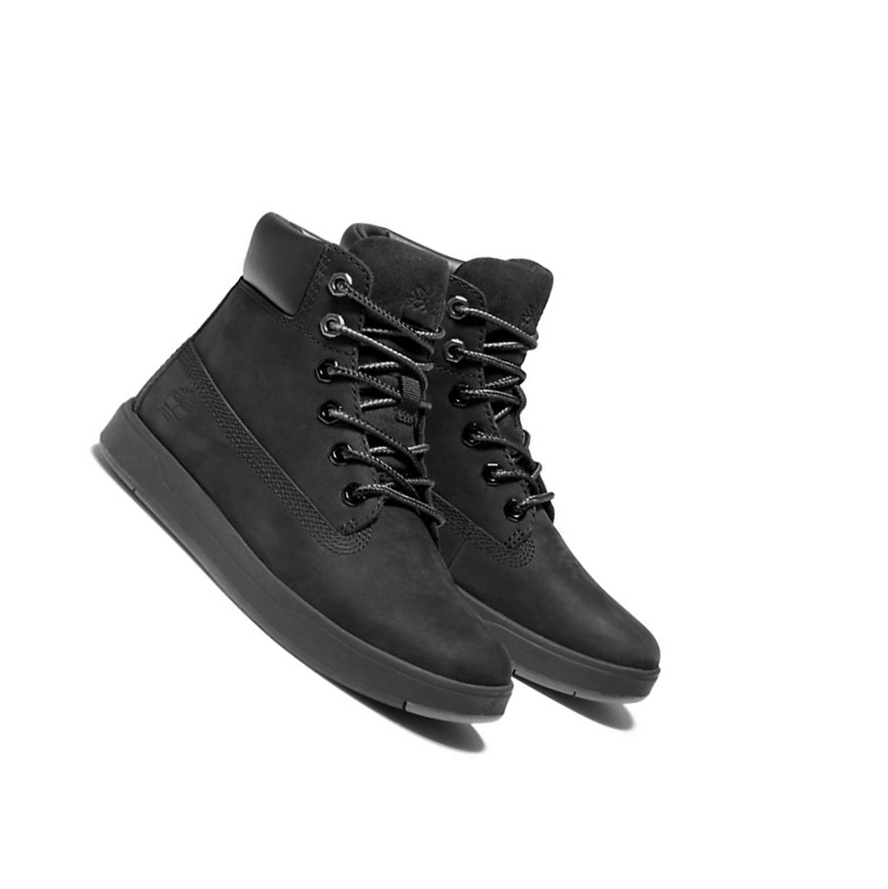 Timberland Davis Square Original 6-inch Boots παιδικα μαυρα | GR-ZYP3671