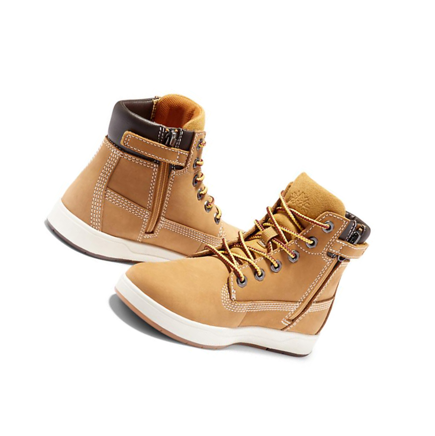 Timberland Davis Square Side-zip Original 6-inch Boots παιδικα κίτρινα | GR-KLB3601