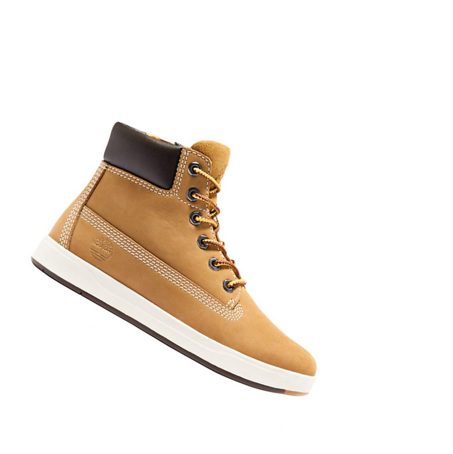 Timberland Davis Square Side-zip Original 6-inch Boots παιδικα κίτρινα | GR-KLB3601