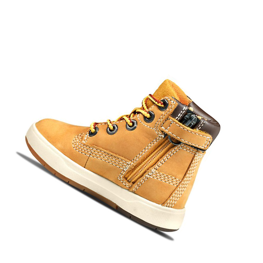 Timberland Davis Square Side-zip Original 6-inch Boots παιδικα κίτρινα | GR-OCS9716