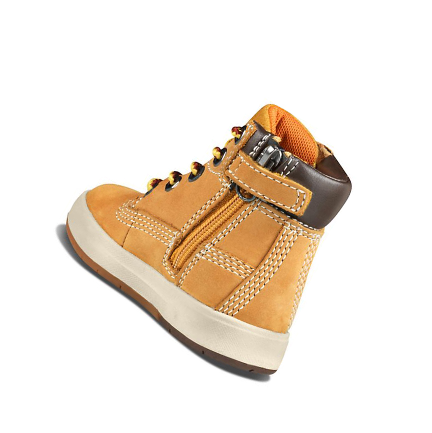 Timberland Davis Square Side-zip Original 6-inch Boots παιδικα κίτρινα | GR-OCS9716