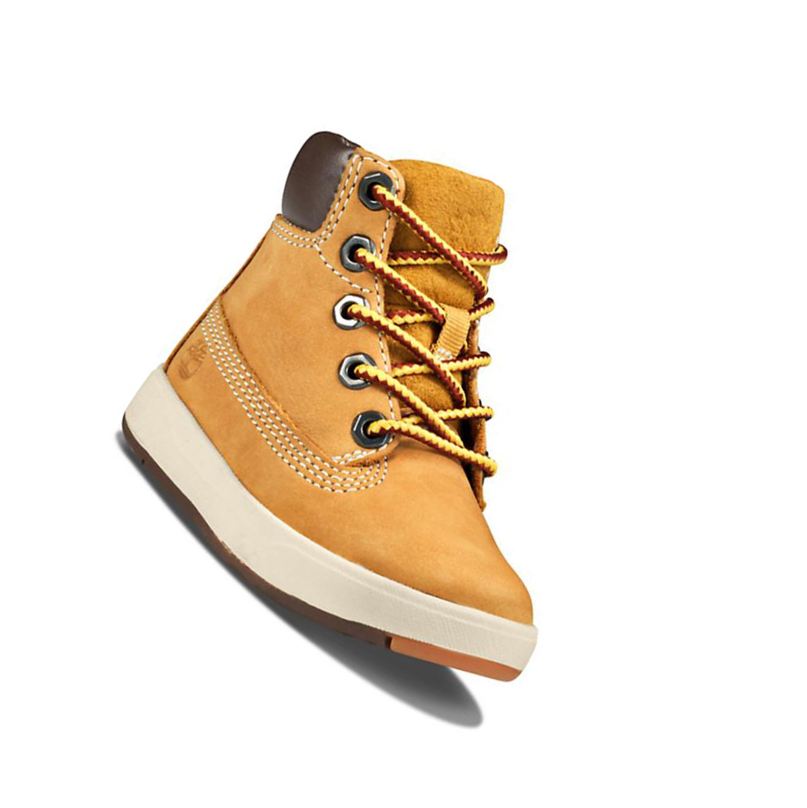 Timberland Davis Square Side-zip Original 6-inch Boots παιδικα κίτρινα | GR-OCS9716