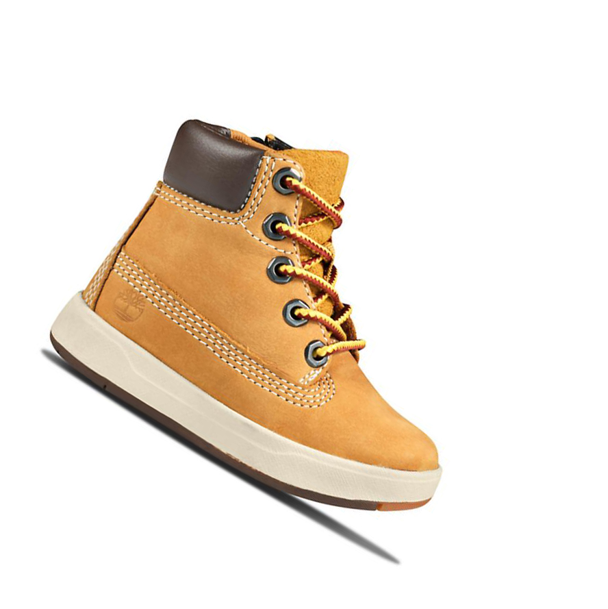 Timberland Davis Square Side-zip Original 6-inch Boots παιδικα κίτρινα | GR-OCS9716