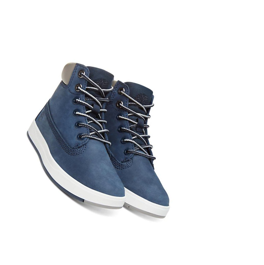 Timberland Davis Square Side-zip Original 6-inch Boots παιδικα σκουρο μπλε | GR-OHN0281