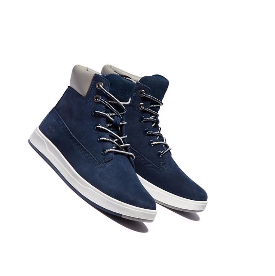 Timberland Davis Square Side-zip Original 6-inch Boots παιδικα σκουρο μπλε | GR-ONS9740