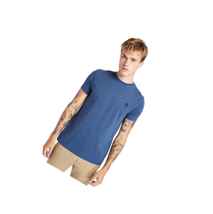 Timberland Dunstan River Crew Tee μπλουζακια ανδρικα σκουρο μπλε | GR-UES5943