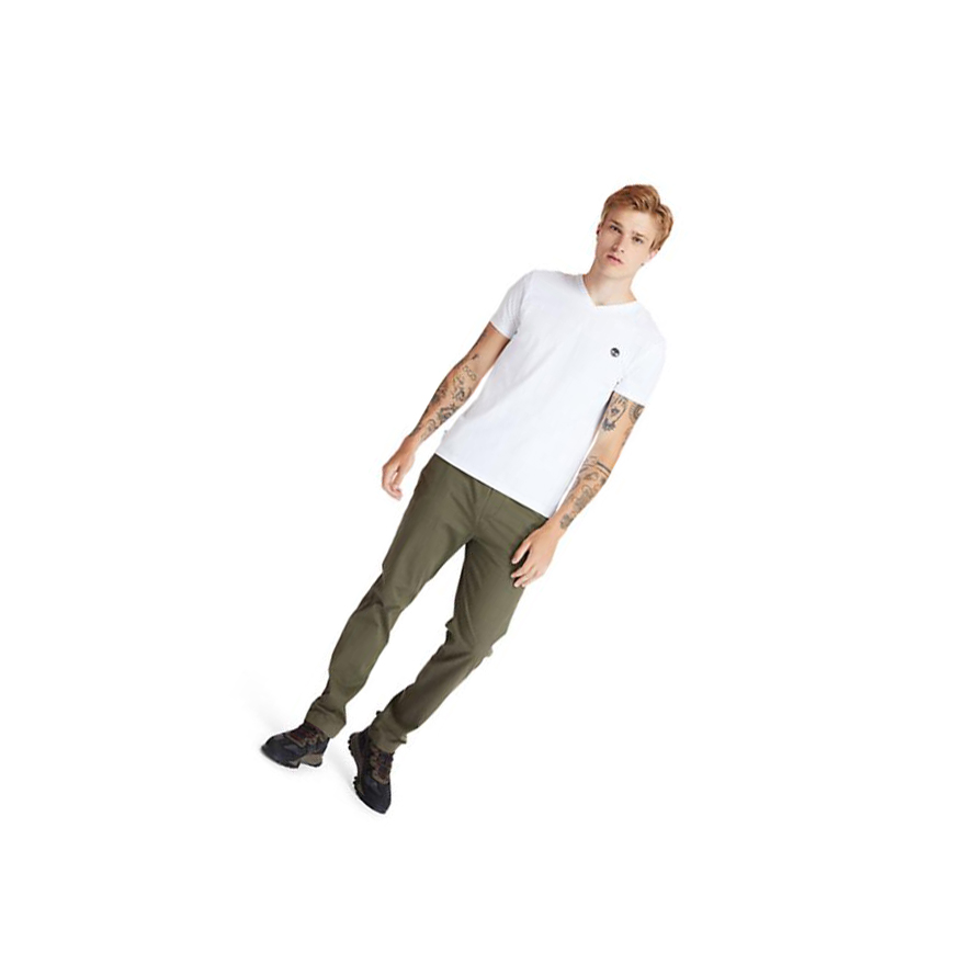 Timberland Dunstan River V-Neck μπλουζακια ανδρικα ασπρα | GR-VYI7548