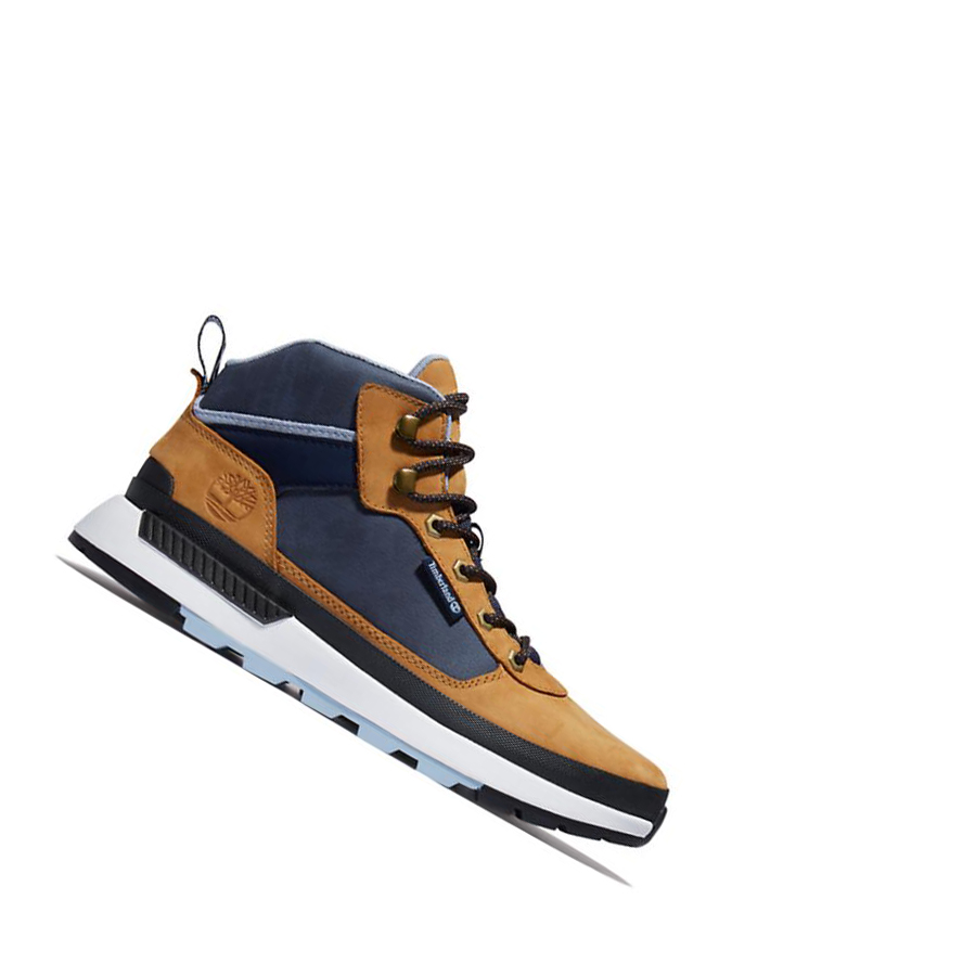 Timberland Field Trekker Chukka χειμωνιατικα μποτακια ανδρικα κίτρινα μπλε | GR-MQZ2815