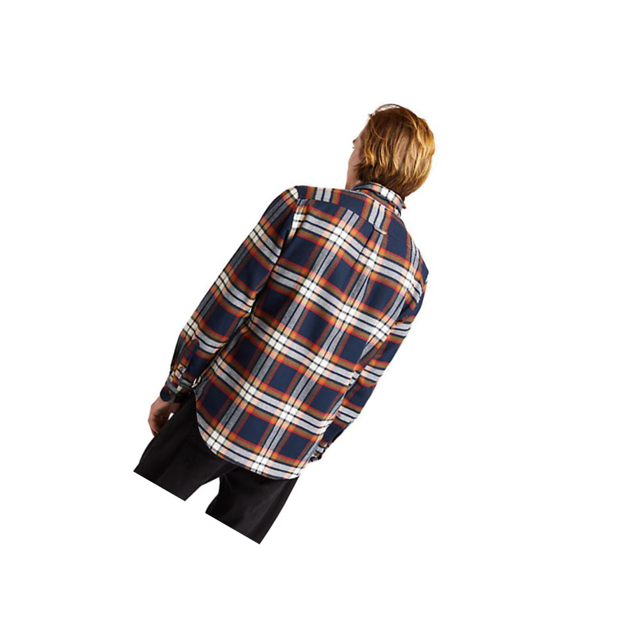 Timberland Heavy Flannel Checked πουκαμισα ανδρικα σκουρο μπλε | GR-ENU3720