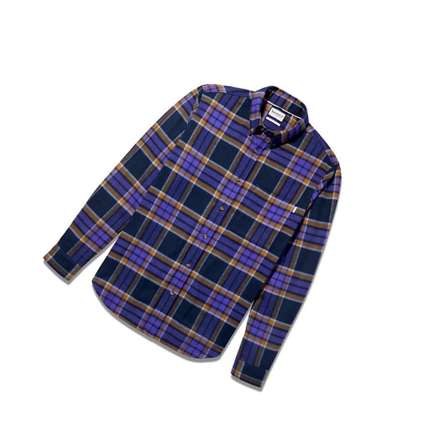 Timberland Heavy Flannel Checked πουκαμισα ανδρικα σκούρο μπλε | GR-RAJ0127