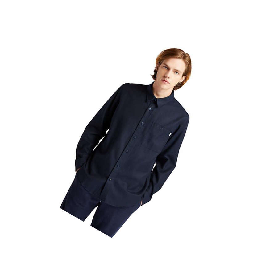 Timberland Long-sleeved πουκαμισα ανδρικα σκουρο μπλε | GR-HOR3405