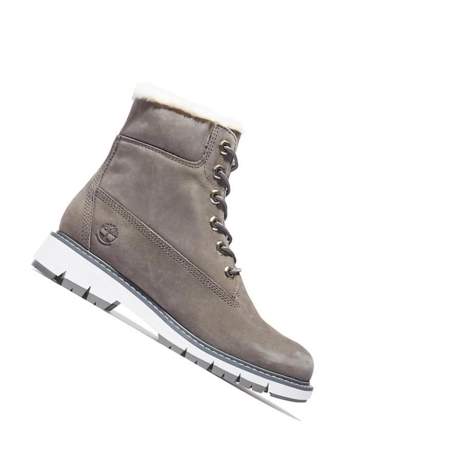 Timberland Lucia Way επενδυση Original 6-inch Boots γυναικεια γκρι | GR-LJW2618