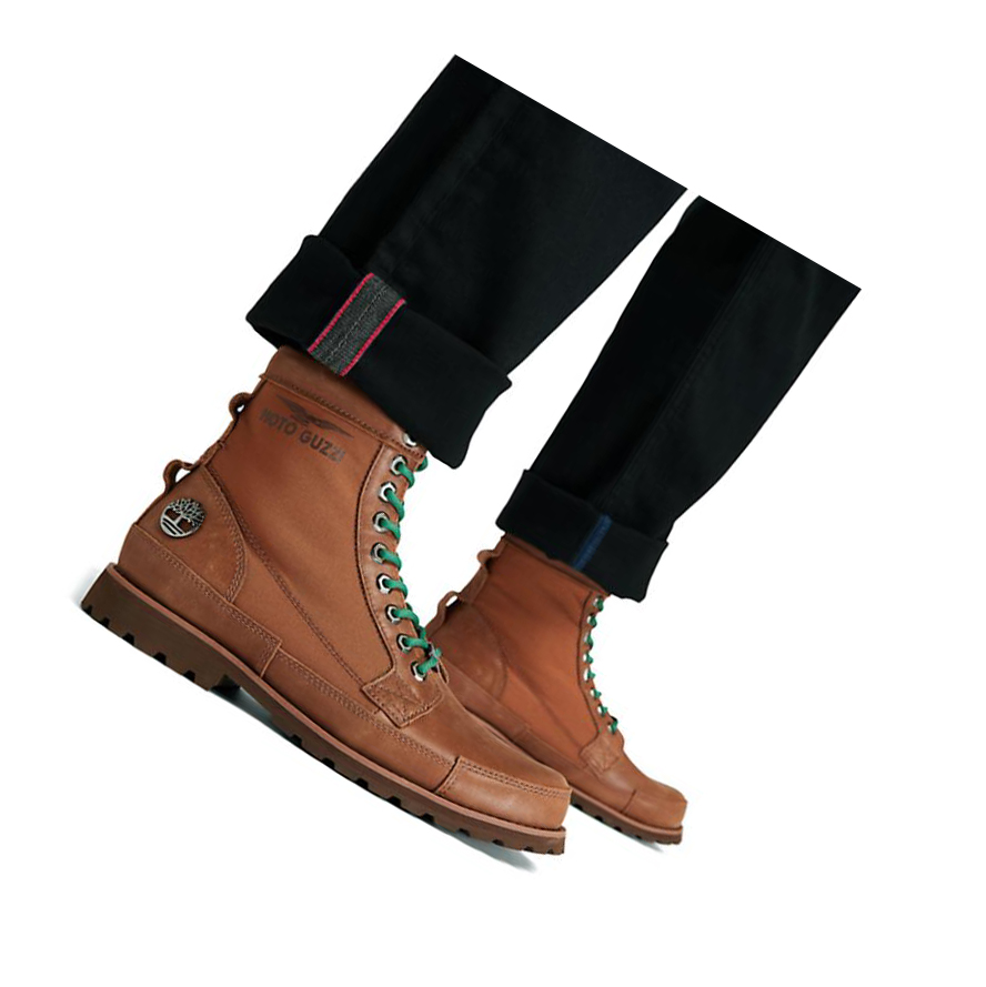 Timberland Moto Guzzi x Timberland® Original δερματινα Original 6-inch Boots ανδρικα καφε | GR-GFJ9681