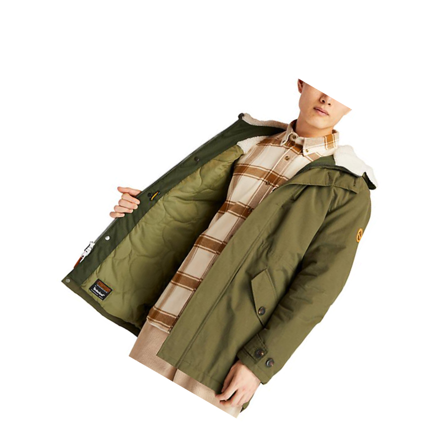 Timberland Mount Kelsey Fishtail Parka μπουφαν ανδρικα σκούρο πρασινο | GR-SJO0513