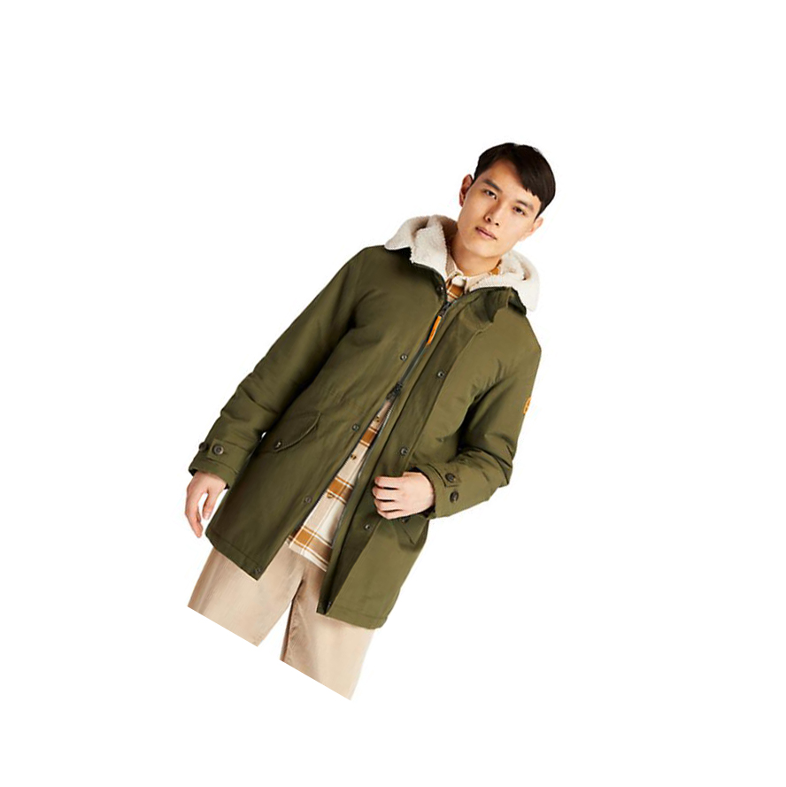 Timberland Mount Kelsey Fishtail Parka μπουφαν ανδρικα σκούρο πρασινο | GR-SJO0513