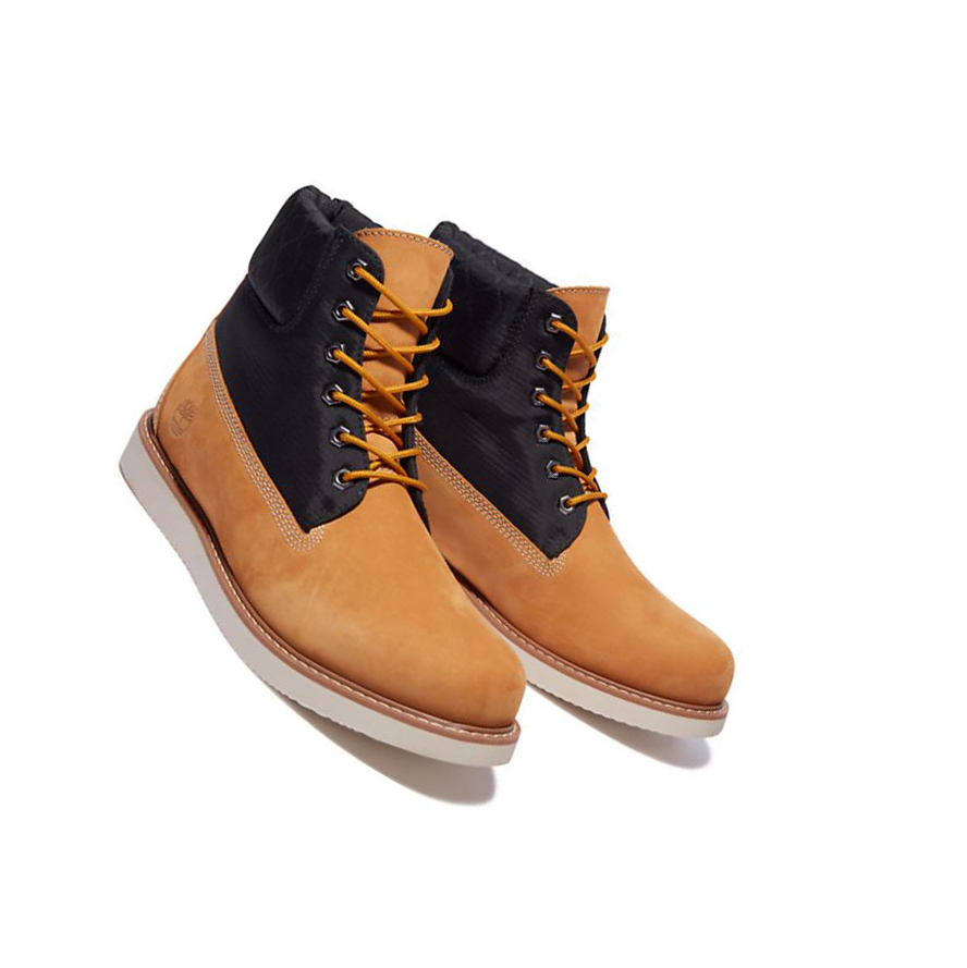 Timberland Newmarket II 6 Inch Quilted χειμωνιατικα μποτακια ανδρικα κίτρινα | GR-MNH9174