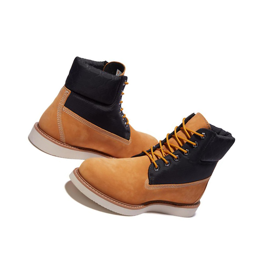 Timberland Newmarket II 6 Inch Quilted χειμωνιατικα μποτακια ανδρικα κίτρινα | GR-MNH9174