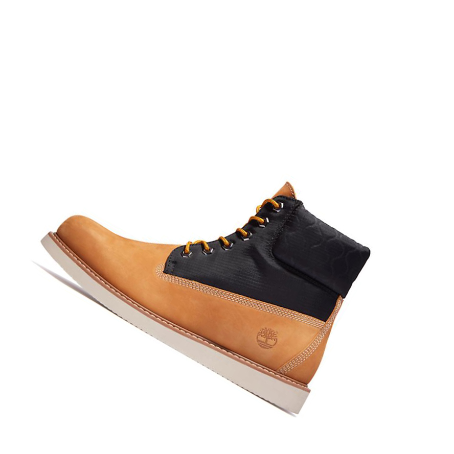 Timberland Newmarket II 6 Inch Quilted χειμωνιατικα μποτακια ανδρικα κίτρινα | GR-MNH9174