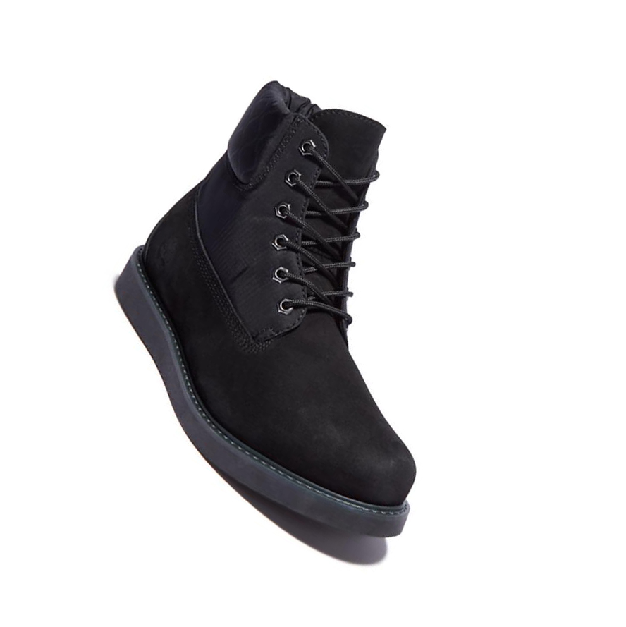 Timberland Newmarket II 6 Inch Quilted χειμωνιατικα μποτακια ανδρικα μαυρα | GR-TAL5243