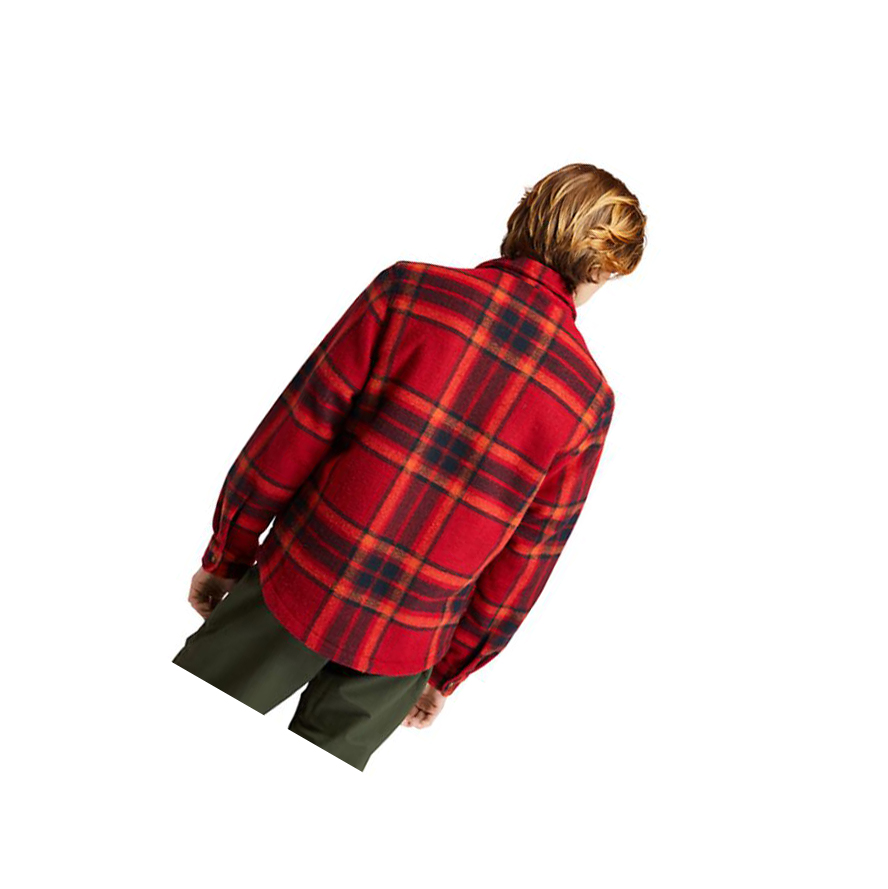 Timberland Plaid Fleece πουκαμισα ανδρικα κοκκινα | GR-YRO7418