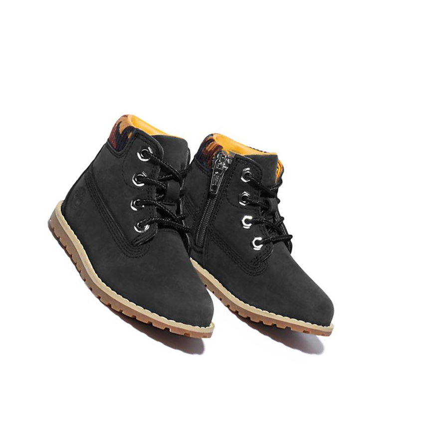 Timberland Pokey Pine Original 6-inch Boots παιδικα μαυρα | GR-HCR2387