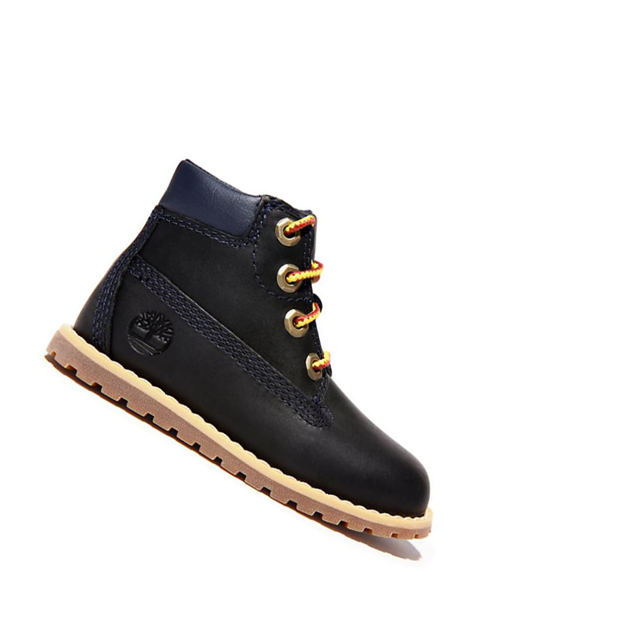 Timberland Pokey Pine Side-Zip Original 6-inch Boots παιδικα σκουρο μπλε | GR-BCK6813