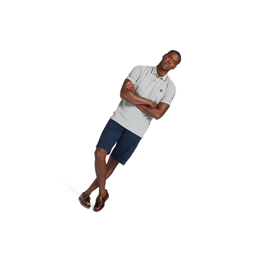 Timberland Poplin Cargo Shorts παντελονι ανδρικα σκουρο μπλε | GR-SYJ4571