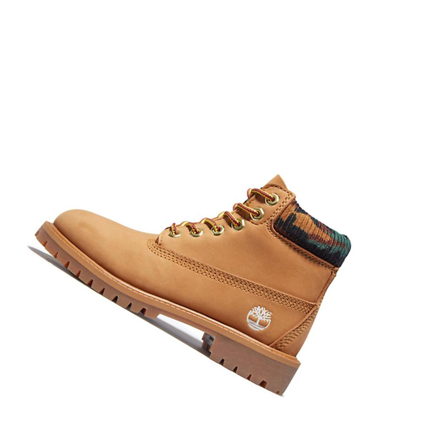 Timberland Premium Original 6-inch Boots παιδικα κίτρινα | GR-RNU8329