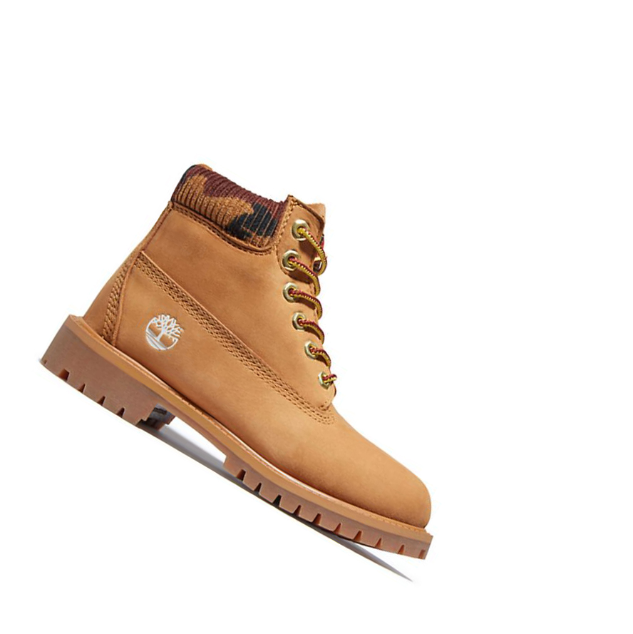 Timberland Premium Original 6-inch Boots παιδικα κίτρινα | GR-RNU8329