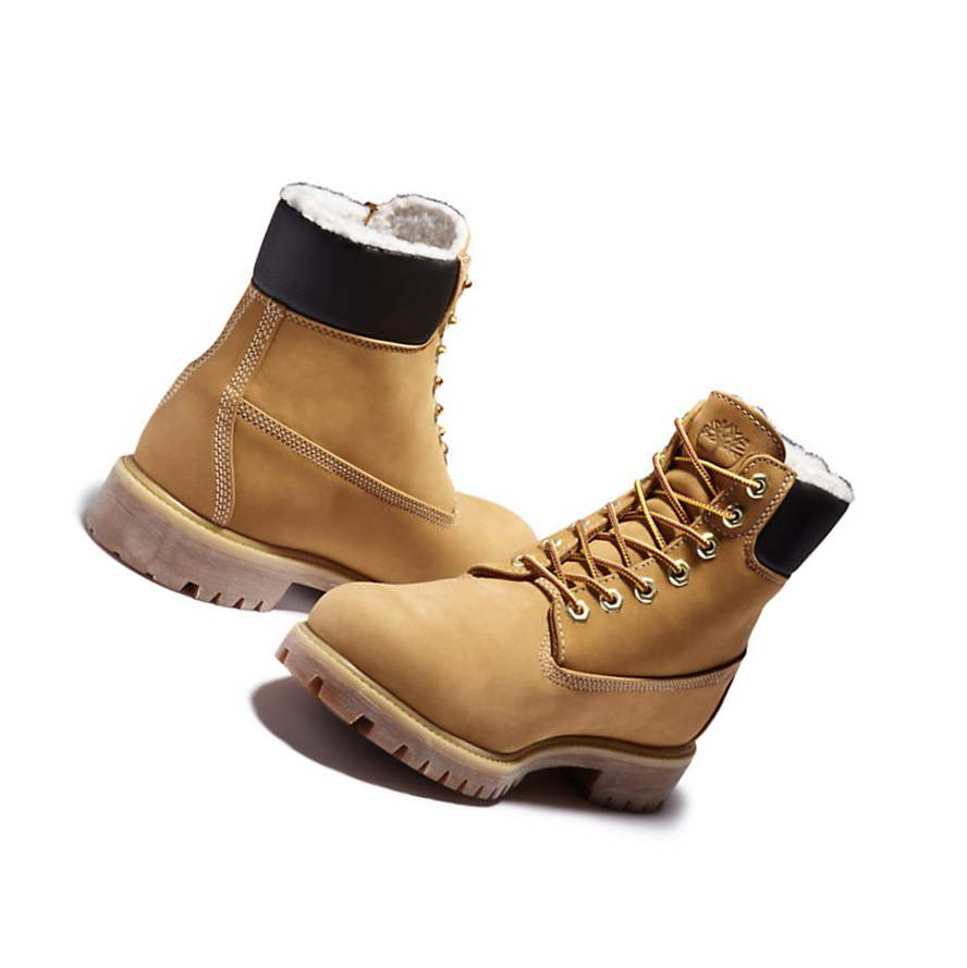 Timberland Premium Warm-lined Original 6-inch Boots ανδρικα κίτρινα | GR-FDQ8760