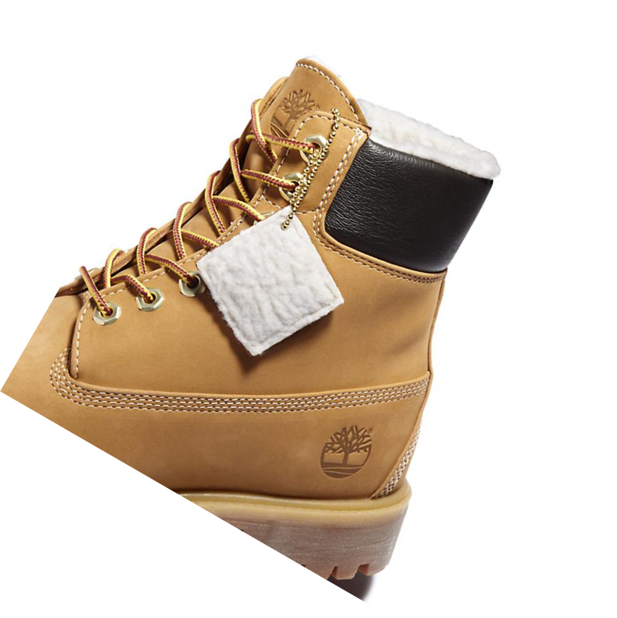 Timberland Premium Warm-lined Original 6-inch Boots ανδρικα κίτρινα | GR-FDQ8760