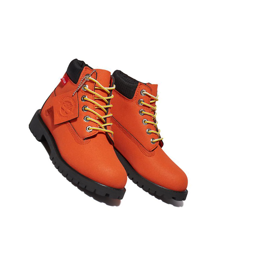 Timberland Premium Waterproofs Original 6-inch Boots παιδικα πορτοκαλι | GR-FCX1860