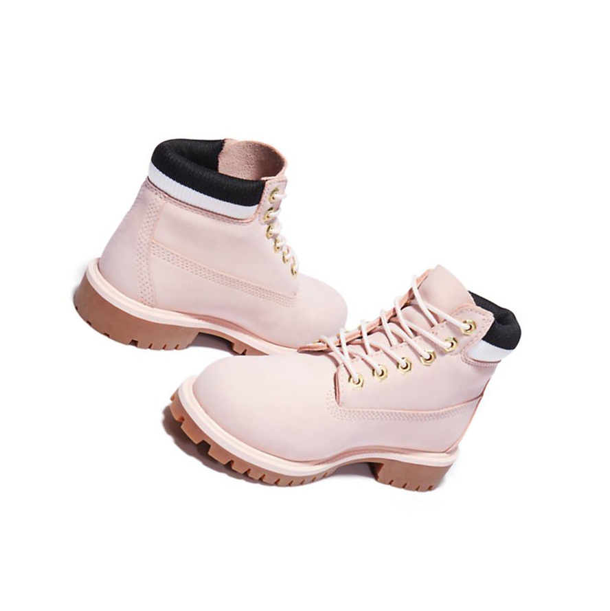 Timberland Premium Waterproofs Original 6-inch Boots παιδικα ανοιχτο ροζ | GR-RIE3026