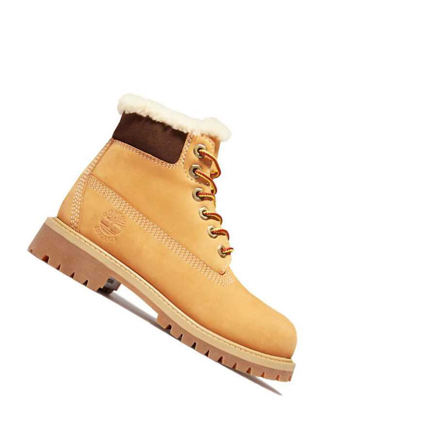 Timberland Premium Χειμερινά Original 6-inch Boots παιδικα κίτρινα | GR-APQ5237