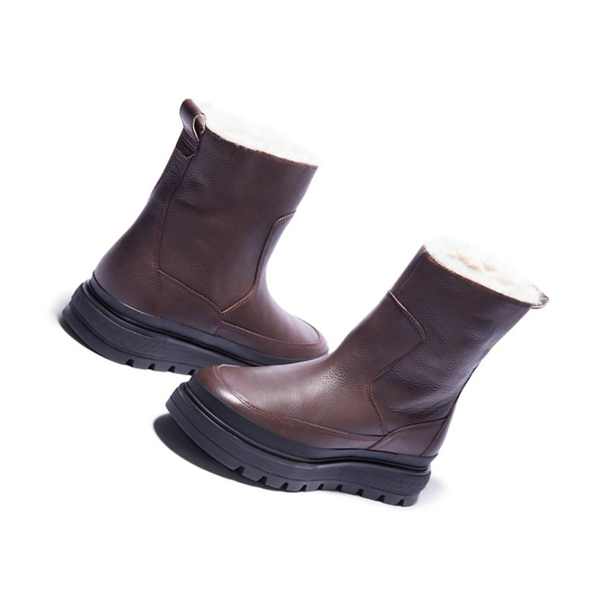 Timberland Ray City Warm-επενδυση χειμωνιατικα μποτακια γυναικεια σκούρο καφε | GR-RMA9615