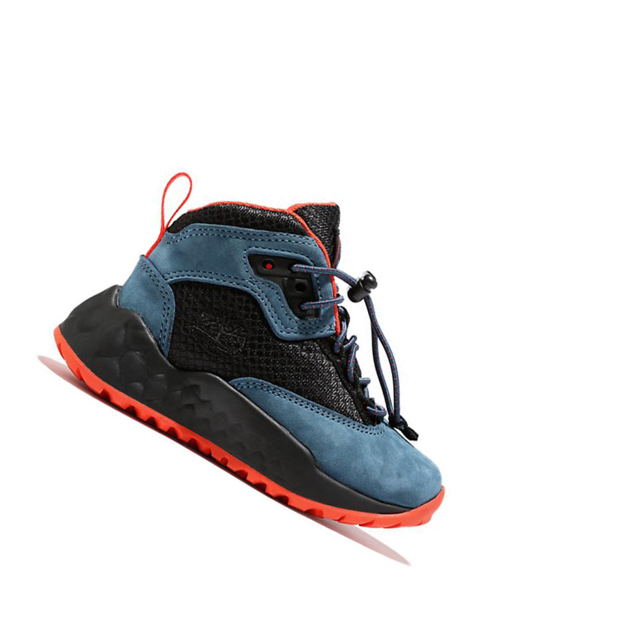 Timberland Solar Wave GreenStride™ μποτακια πεζοποριασ παιδικα μπλε | GR-OJX2759