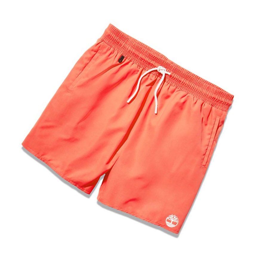 Timberland Sunapee Lake Solid-colour Swim σορτσ ανδρικα κοκκινα | GR-ZYO8374