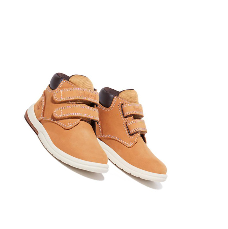 Timberland Toddle Tracks Velcro Μπότες Chukka παιδικα κίτρινα | GR-QVR6859