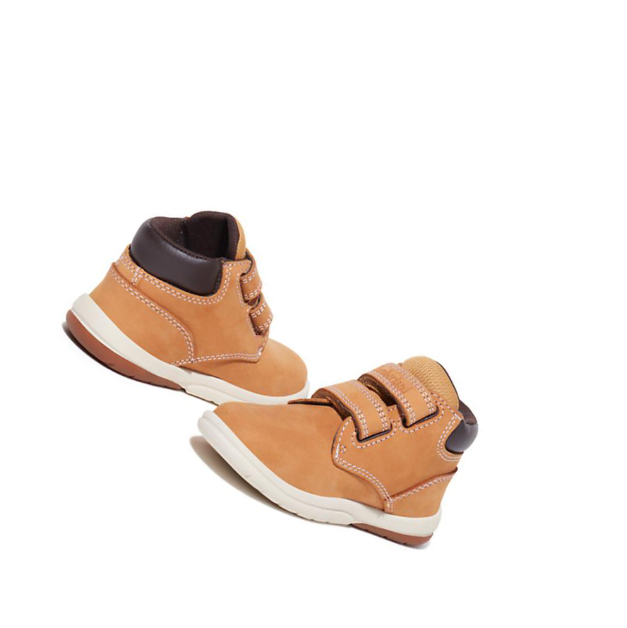 Timberland Toddle Tracks Velcro Μπότες Chukka παιδικα κίτρινα | GR-QVR6859